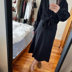 Zara Black Knit Skirt